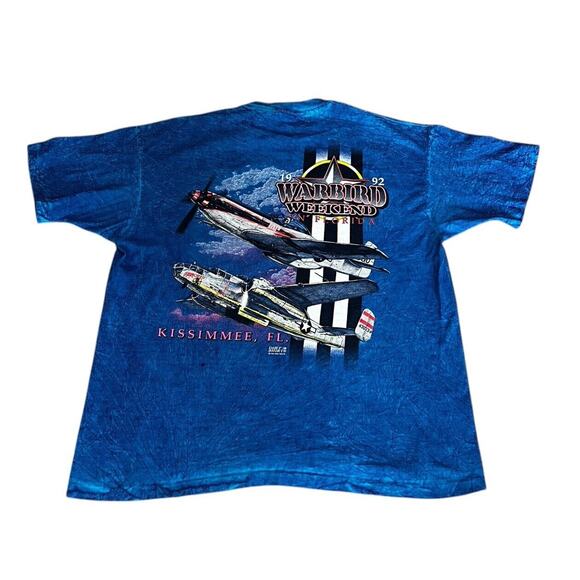 Vintage 1992 Warbird Weekend Florida Double Sided T Shirt Single Stitch XL USA - Picture 1 of 6